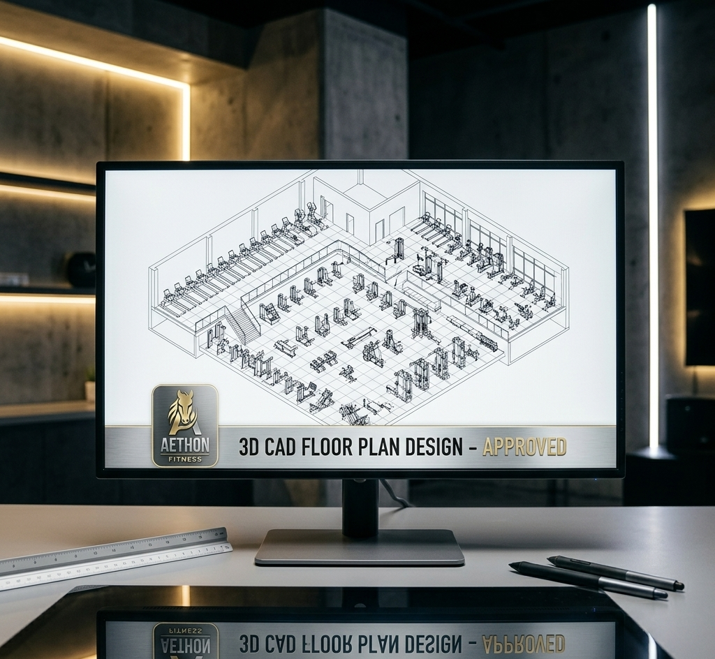 Aethon FItness 3d Layout for elite gym Spaces